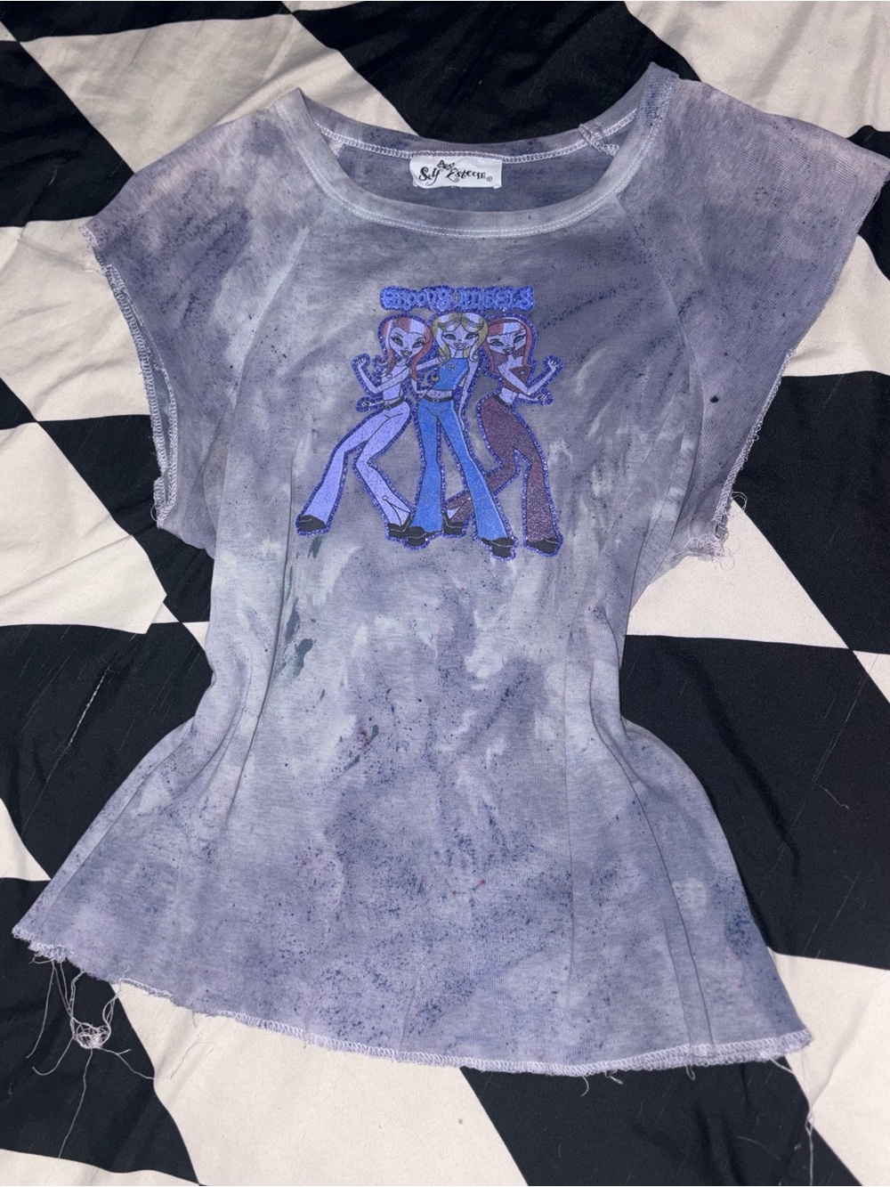 Self Esteem Purple Tie-Dye Short Sleeve Graphic Tee